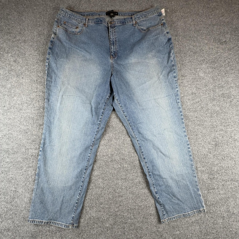 Venezia Jeans Womens 28 Average Light Wash High Rise Straight Stretch Denim